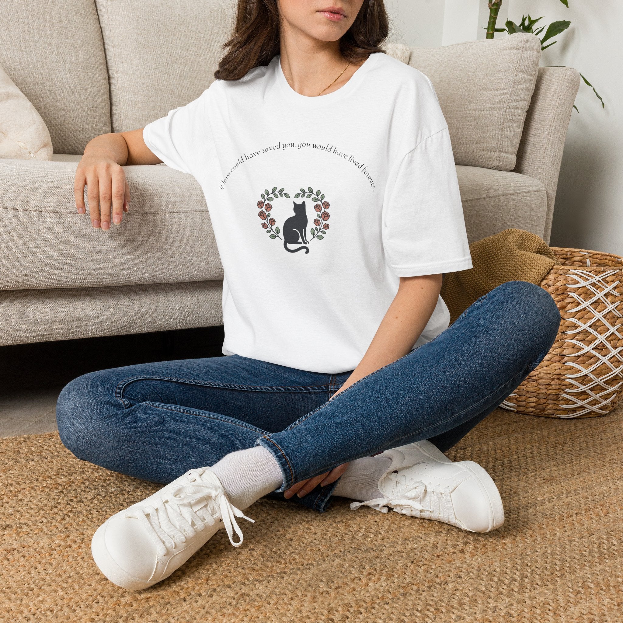 Cat Memorial T-Shirt — "If Love Could Have Saved You" - Personalized