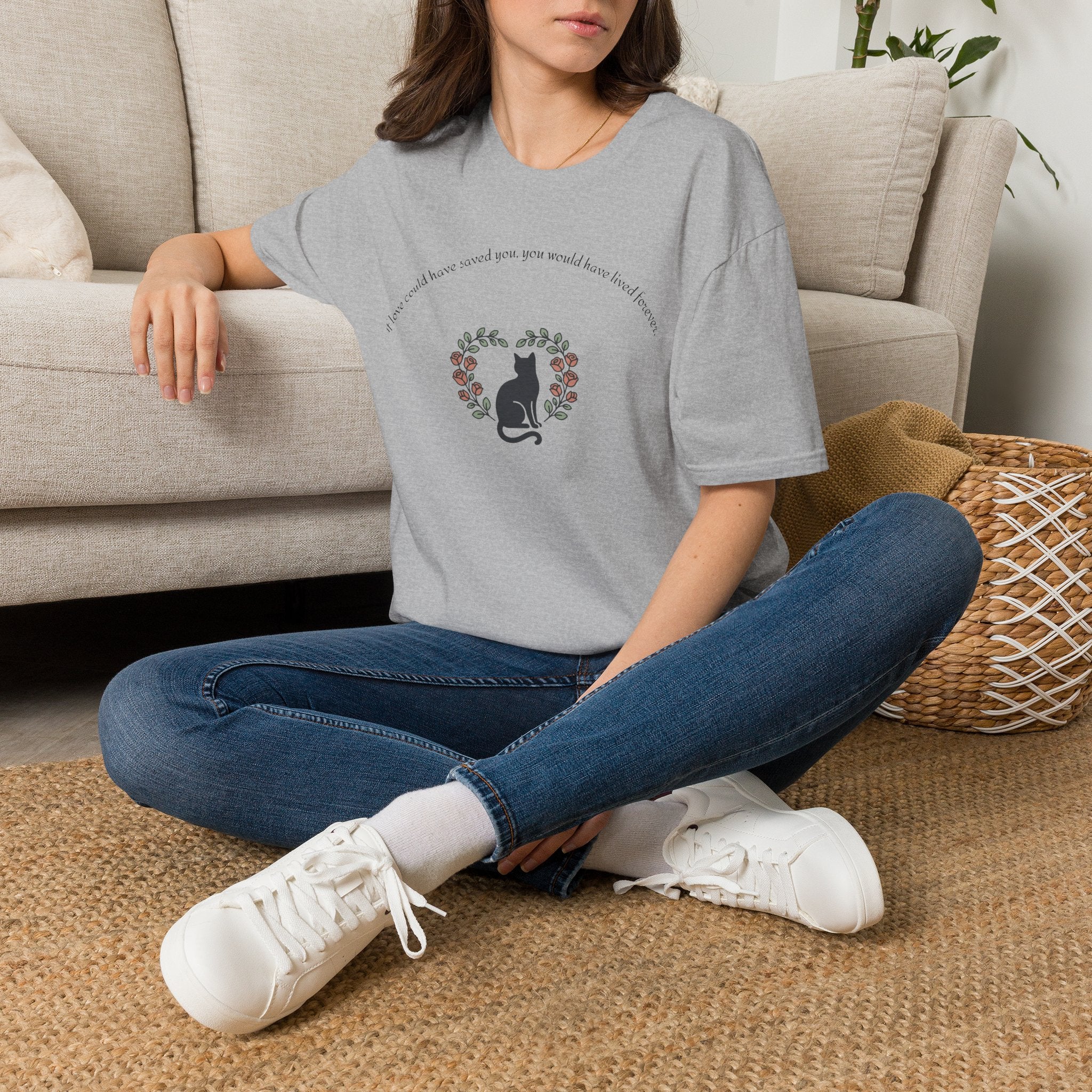 Cat Memorial T-Shirt — "If Love Could Have Saved You" - Personalized