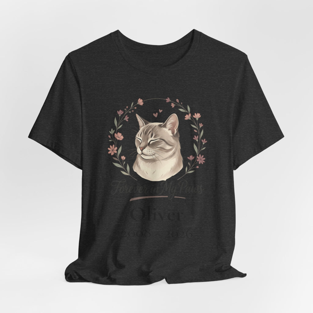 Cat Memorial T‑Shirt — "Forever in My Paws" - Personalized