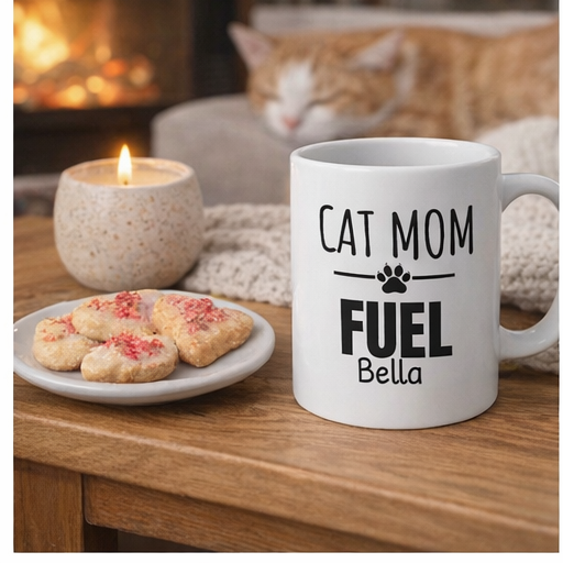 Cat Mom Fuel Mug — Personalized