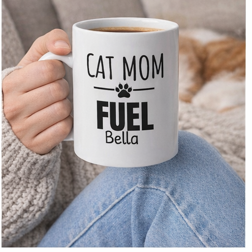 Cat Mom Fuel Mug — Personalized