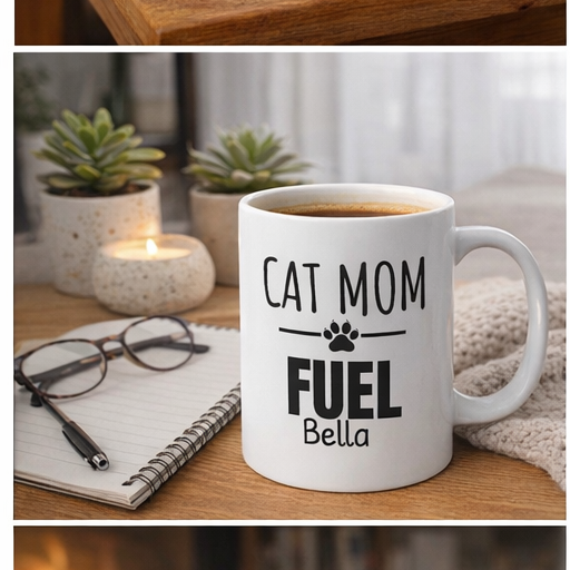 Cat Mom Fuel Mug — Personalized