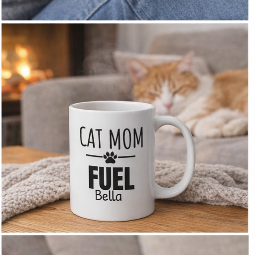 Cat Mom Fuel Mug — Personalized