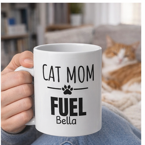 Cat Mom Fuel Mug — Personalized