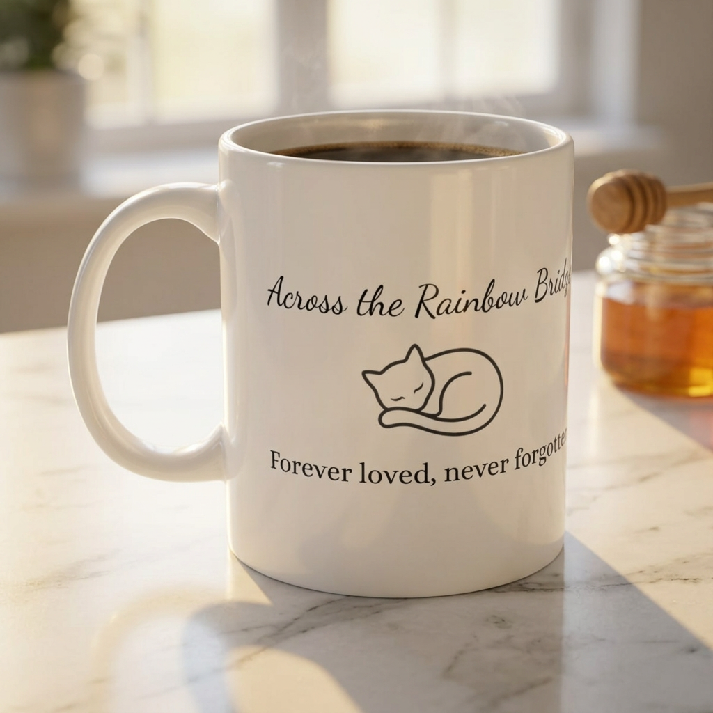 Cat Memorial Mug — "Sleep Sweet Little One" - Personalized