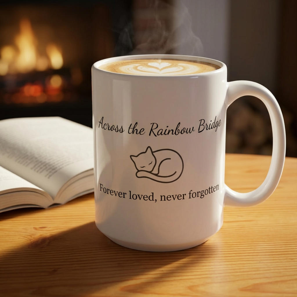 Cat Memorial Mug — "Sleep Sweet Little One" - Personalized