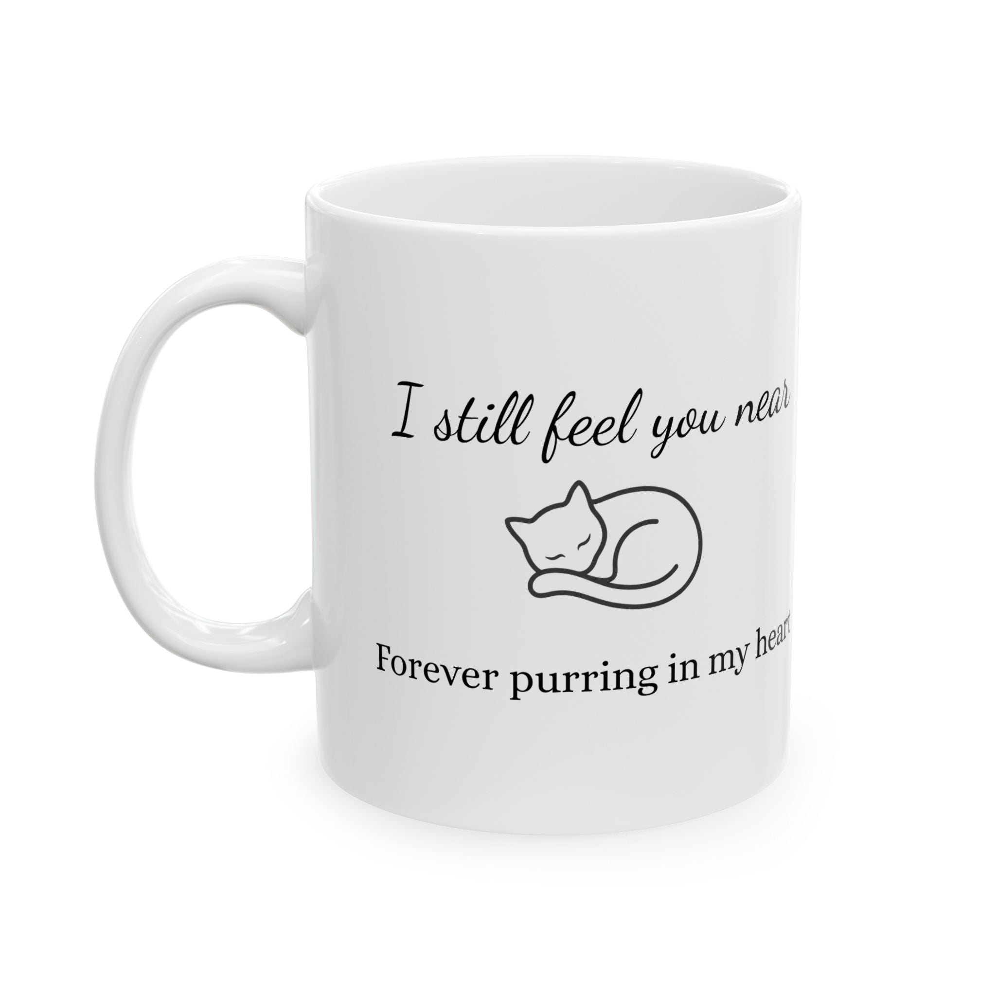 Cat Memorial Mug — "Forever in My Heart" - Personalized